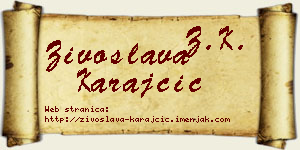 Živoslava Karajčić vizit kartica